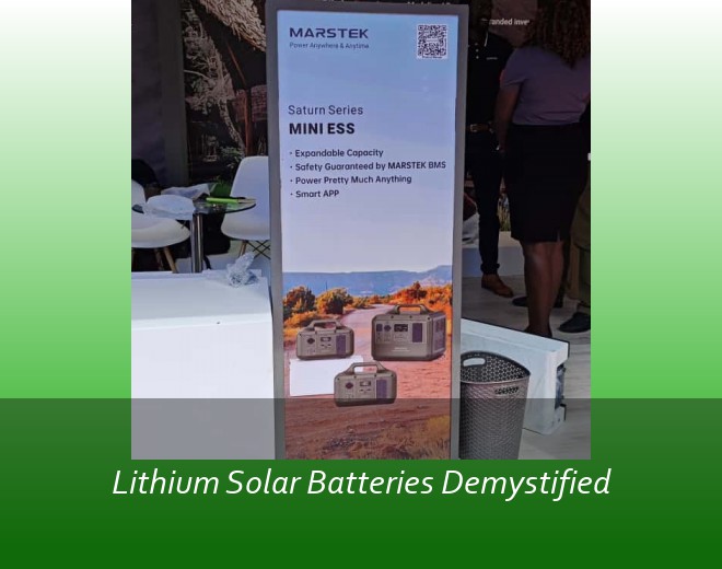 Lithium Solar Batteries Demystified